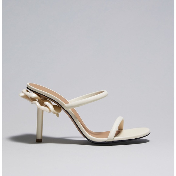 & other stories flower embellished leather mules